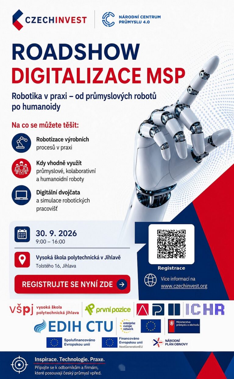 Roadshow Digitalizace: Robotika v praxi – od průmyslových robotů po humanoidy